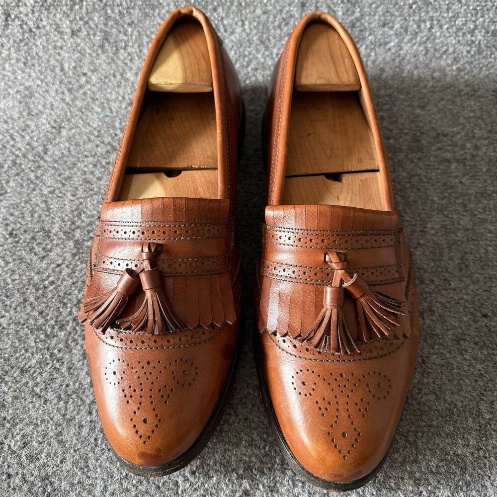 Allen Edmonds Bridgeton 5069 Brown Leather Tassel Loafers Slip-On 10.5 B USA